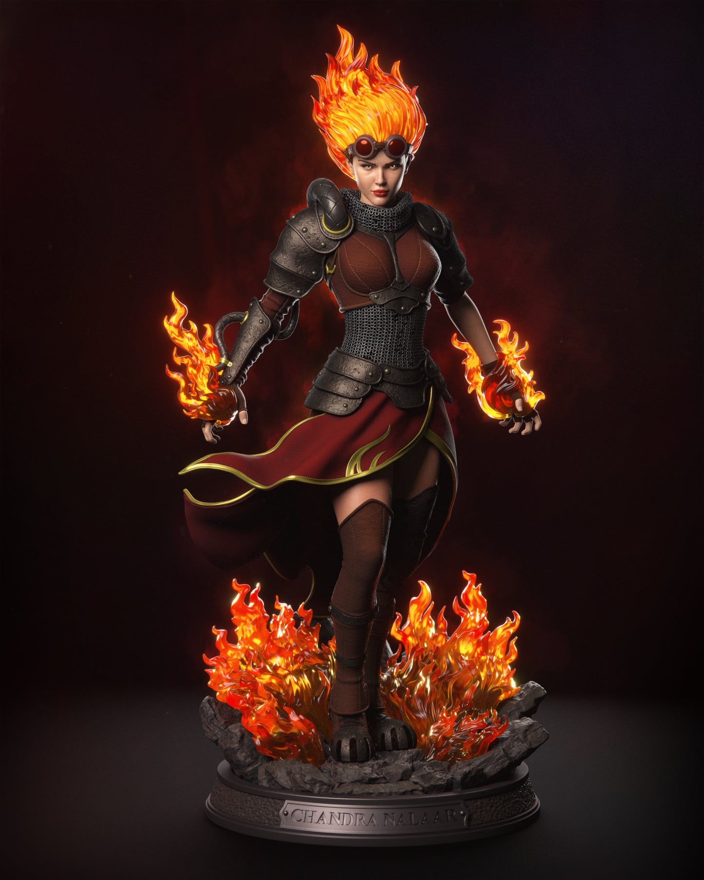 Chandra - 9 and 6 Scale 3D Printed Statue Model Kit