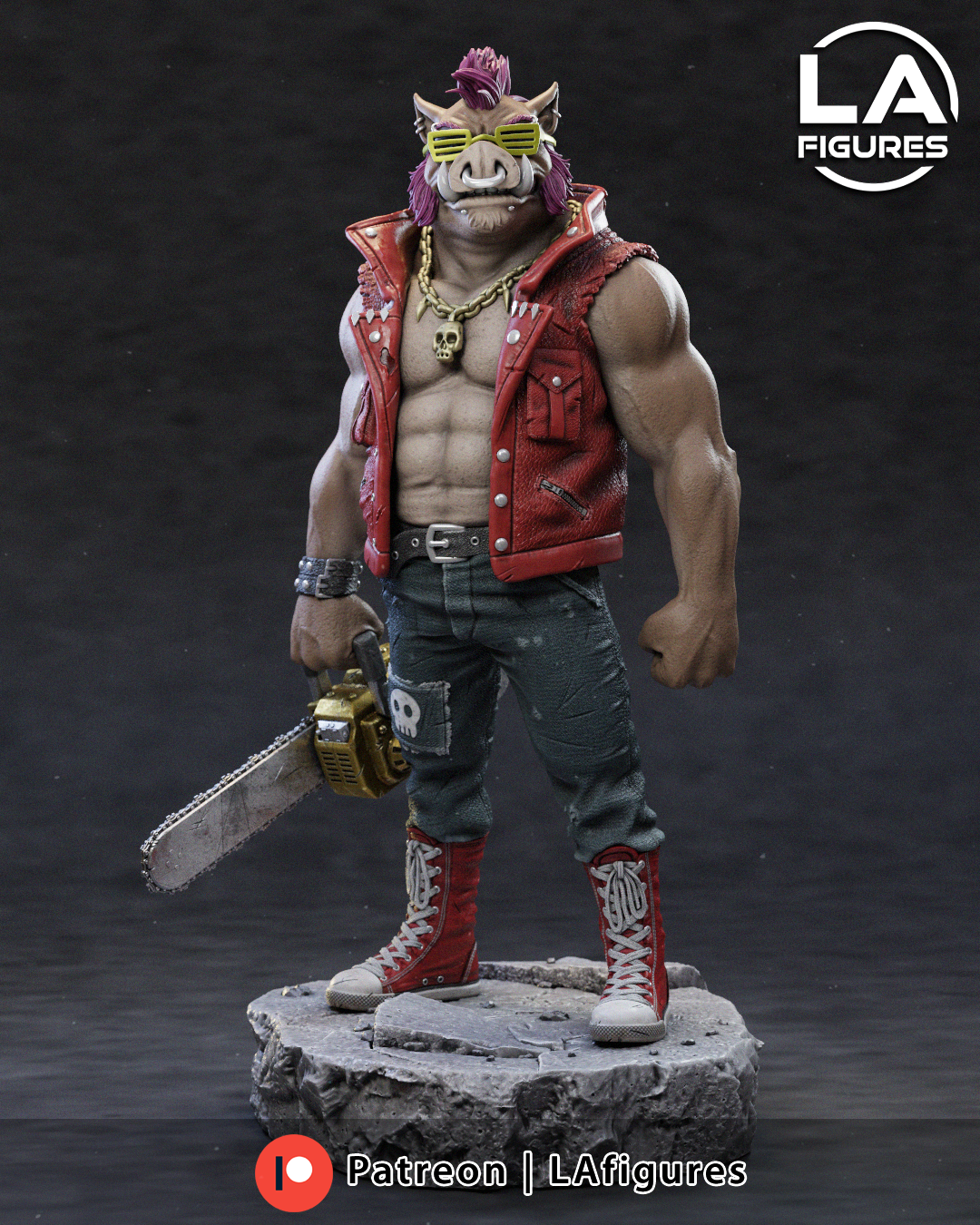 Bebop (TMNT) Statue - Fan Art 10 Scale (205mm) 3D Print Kit