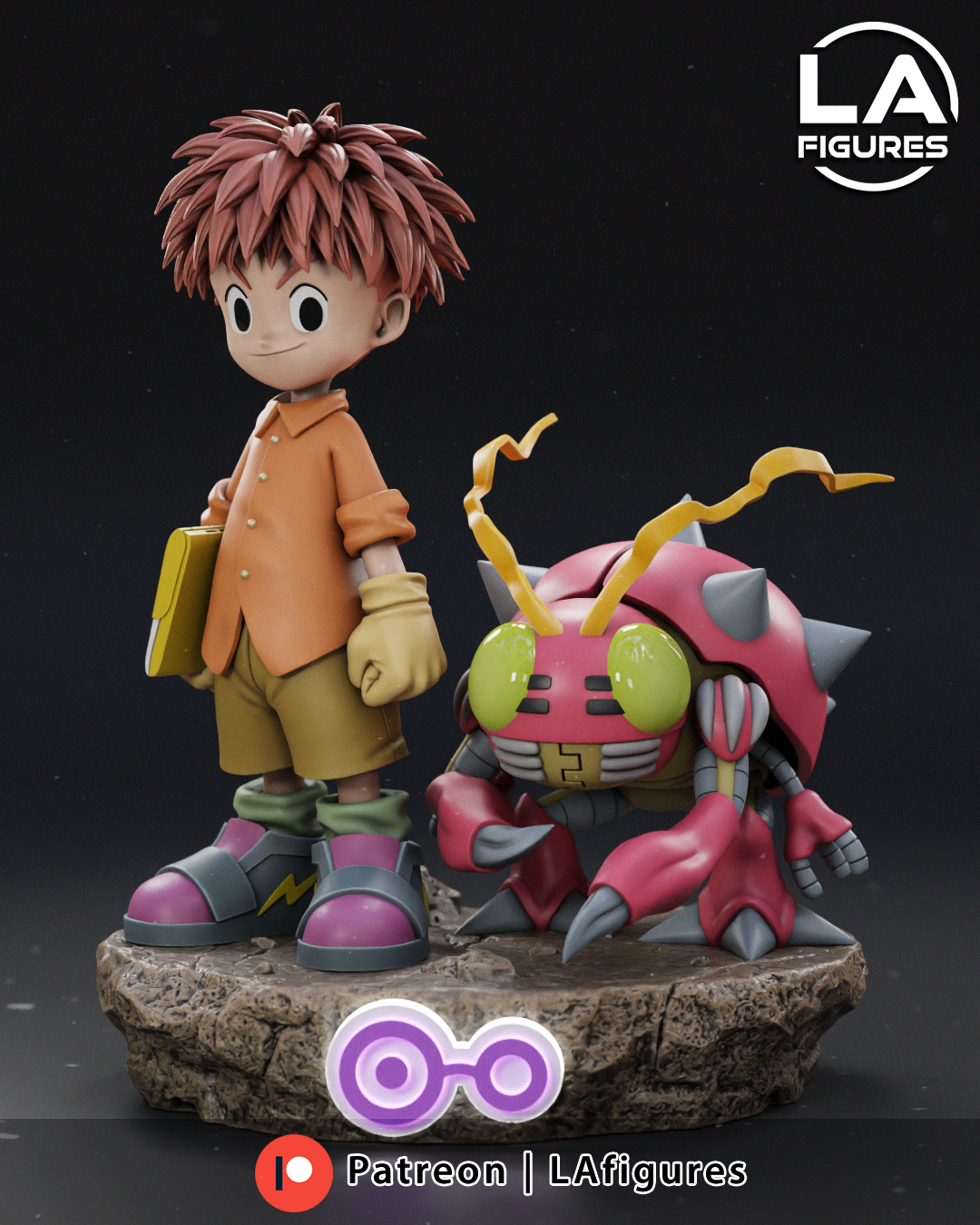 Izzy and Tentomon (Digimon) Statue - 154mm - 3D Print Fan Art