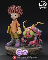 Izzy and Tentomon (Digimon) Statue - 154mm - 3D Print Fan Art