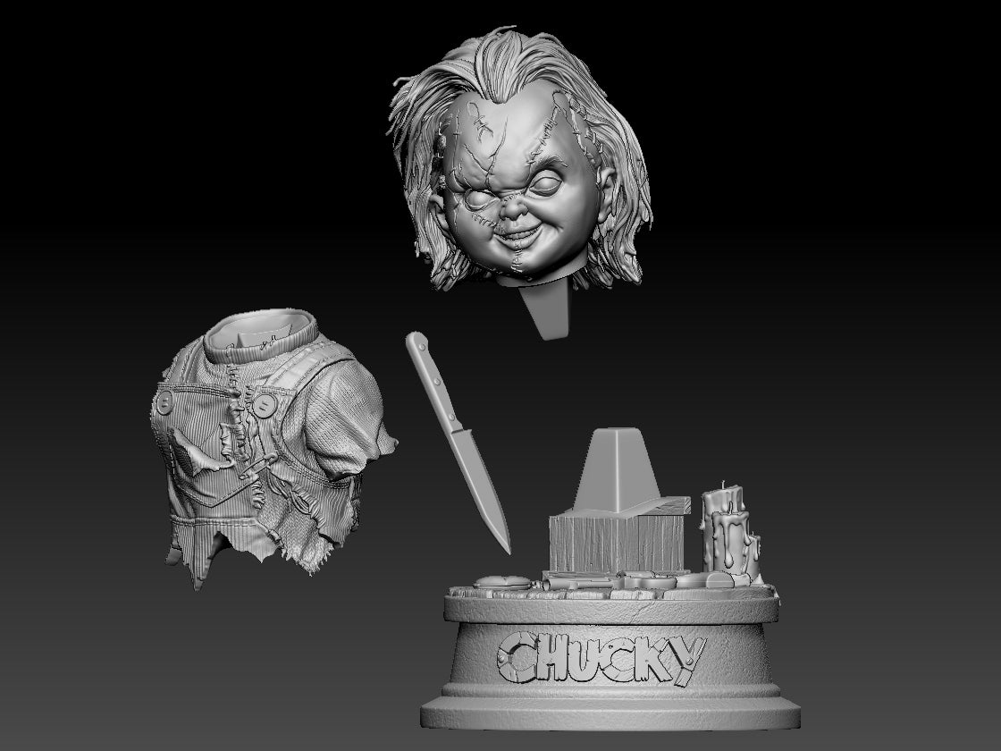 Chucky Bust- 3D Printed Model Bust 160 / 240mm
