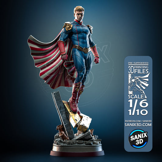 Homelander 3d Printed Statue Model kit - 6 and 10 Scale