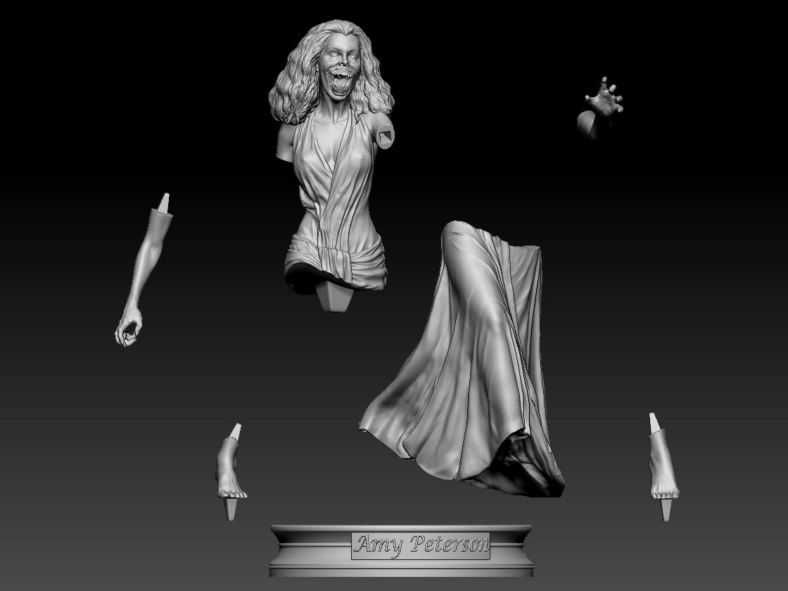 Amy Peterson - 3D Printed Statue Model kit - 290mm