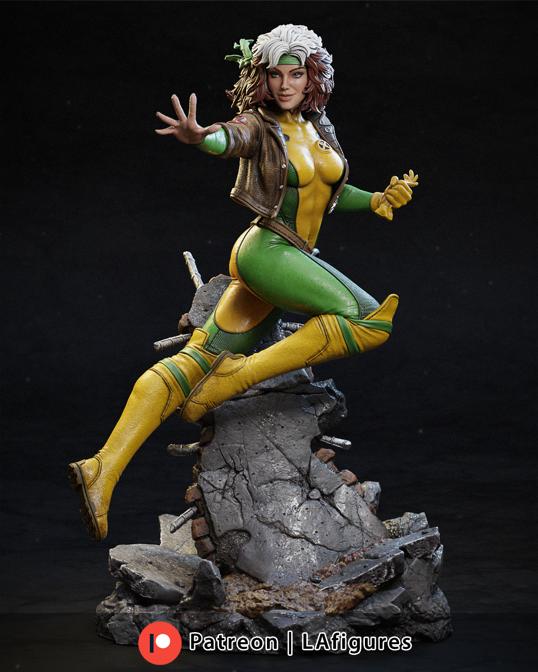 Rogue (X-Men) Statue - Fan Art 10 or 12 scale 213mm - 3D Print