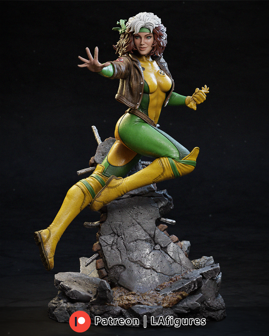 Rogue (X-Men) Statue - Fan Art 10 or 12 scale 213mm - 3D Print