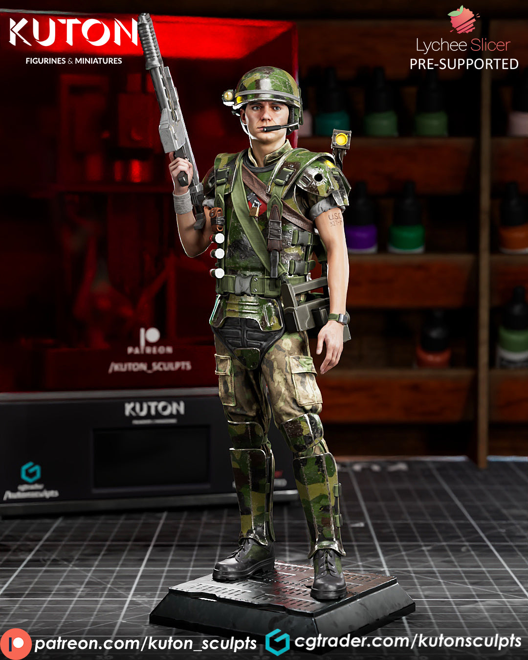 Ready to Post - Corporal Hicks (Alien)  - Unpainted and Unassembled