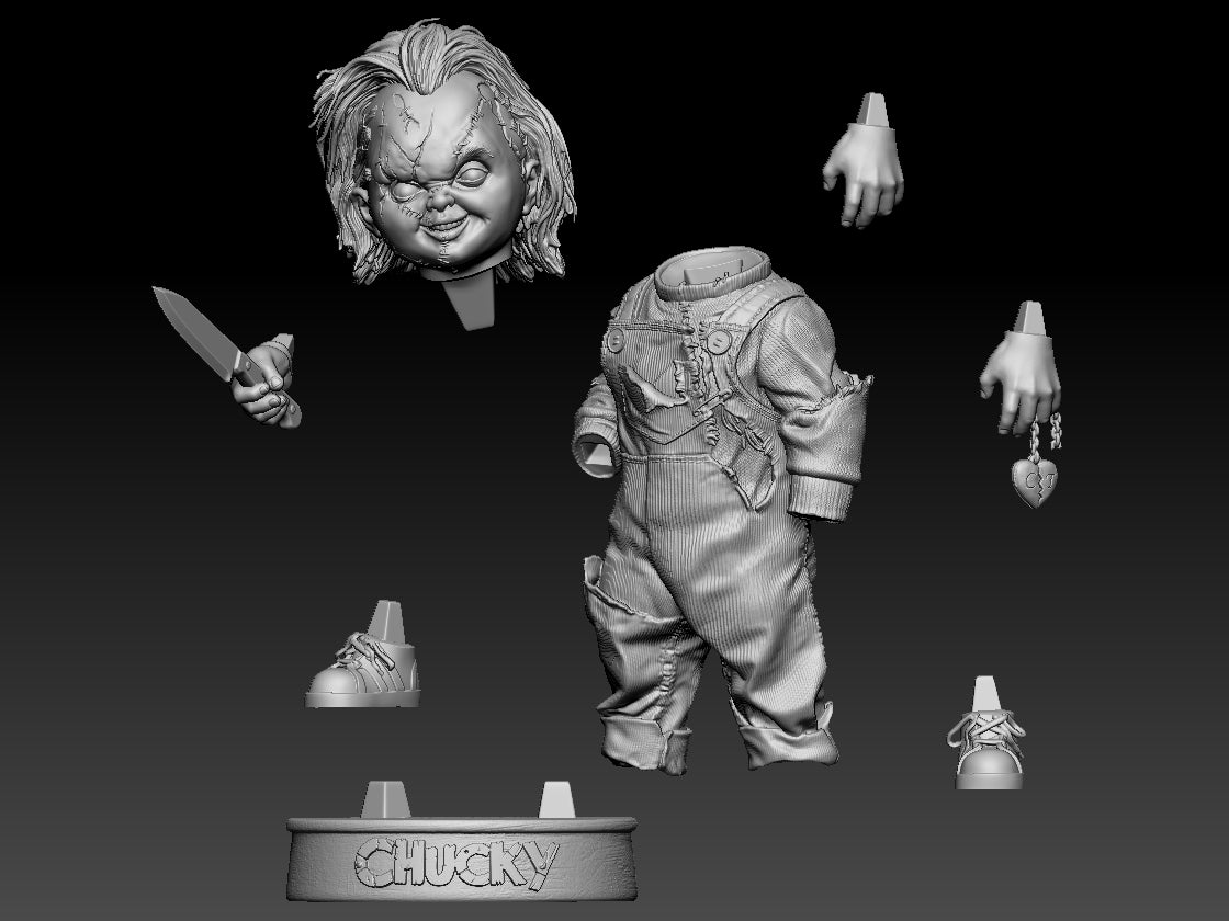 Chucky 3D Printed Model Statue / Bust