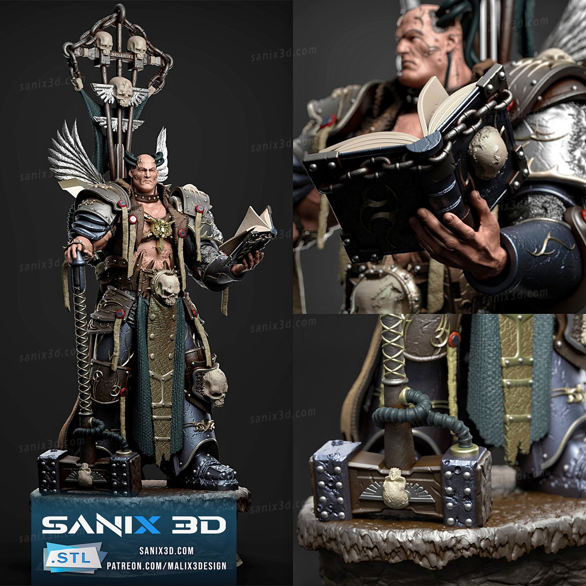 Warmachine Inquisitor (3D Printed) Fan Art - Sanix3D - 1:8 Scale (468m ...