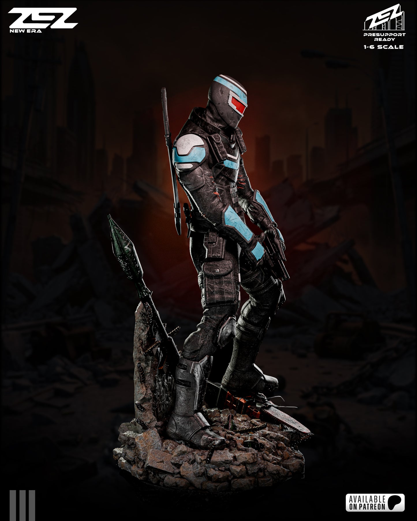 Vigilante 3D printed model kit Statue Bust 6 scale