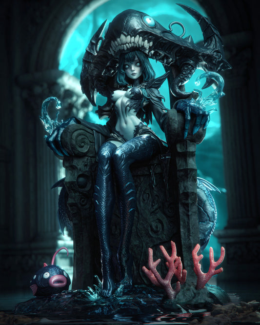 Azshara The Drowned Princess - 3D Printed Statue- Model Kit 6 Scale