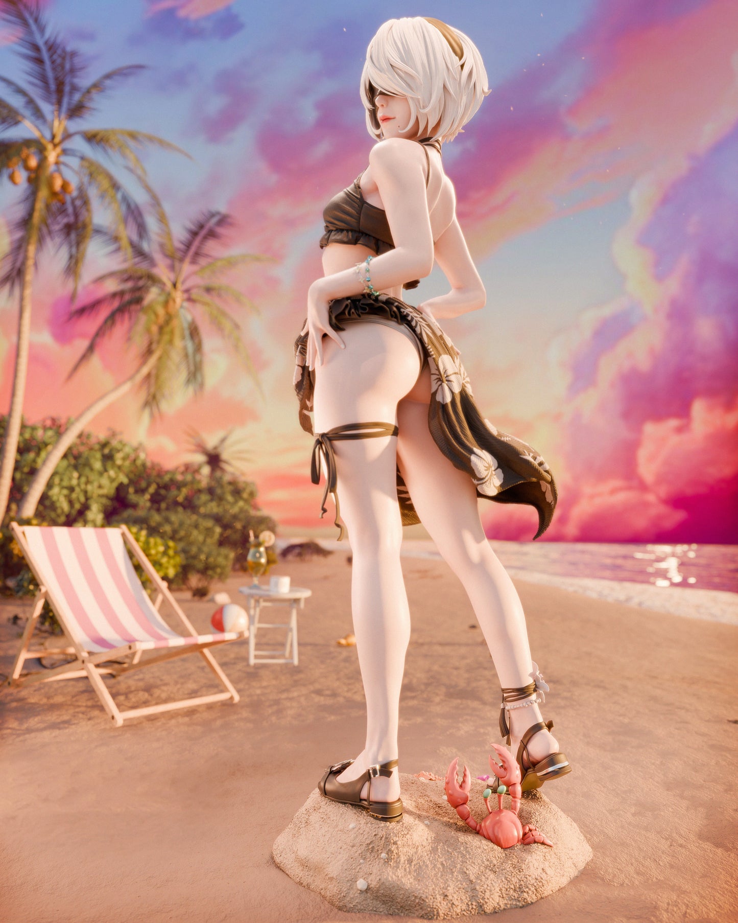 Swimsuit 2B Nier Automata - 3D printed Model kit - 6 or 9 Scale