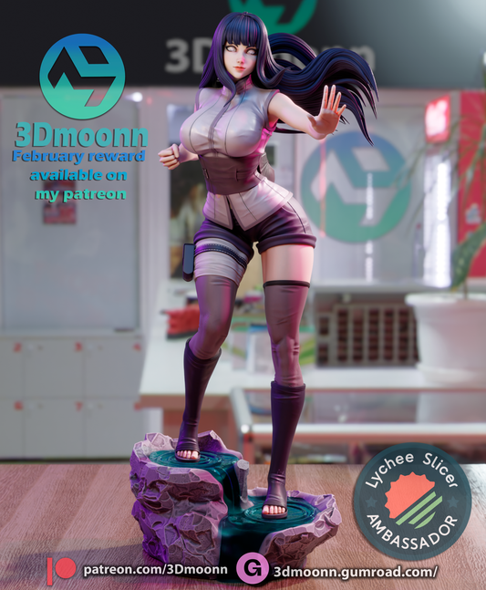 Hinata Hyuga (Naruto) - 3d Printed 1:6 model kit (Fan Art)