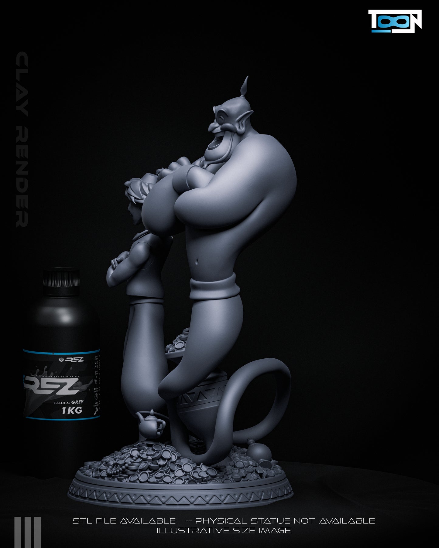 Aladdin & Genie 3D Printed Model Kit - 6 Scale