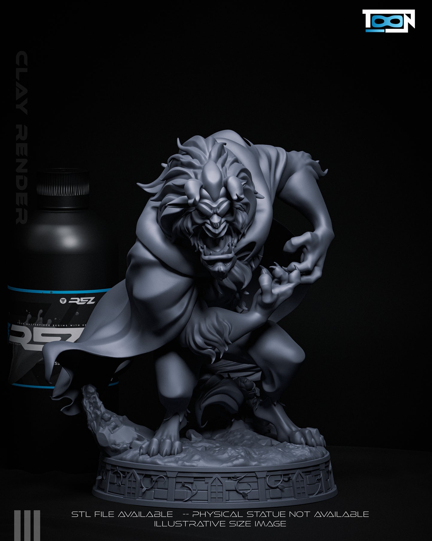 The Beast - 3D Printed Model Statue - 6 & 10 Scale