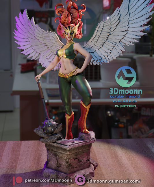 Hawkgirl (Shiera Sanders) - 3d Printed 1:6 model kit (Fan Art)