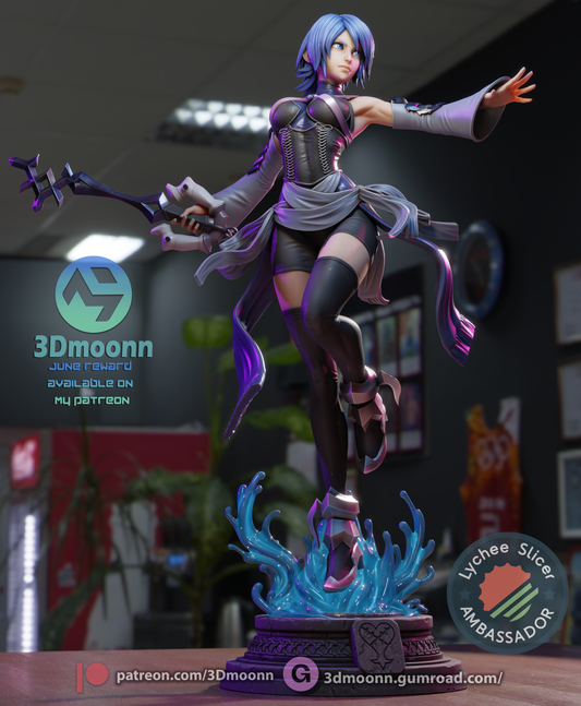 Aqua  (Kingdom Hearts) - 3d Printed 1:6 model kit (Fan Art)