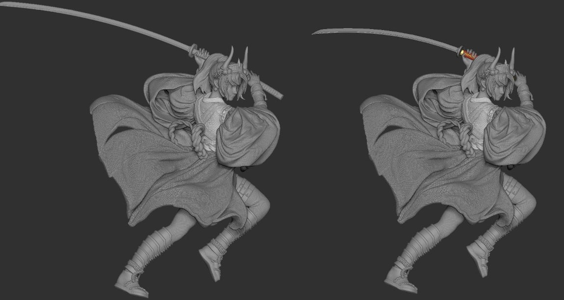 Japanese Warrior 3D Print - Unpainted and Unassembled
