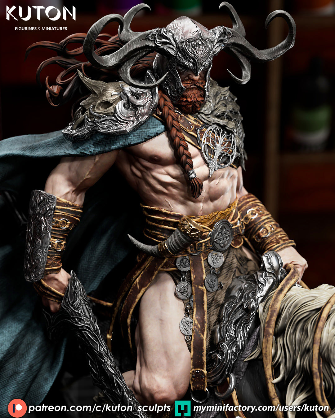 OSVIP Warrior / Soldier on Horse 3d Printed Statue Sculpt 9 scale