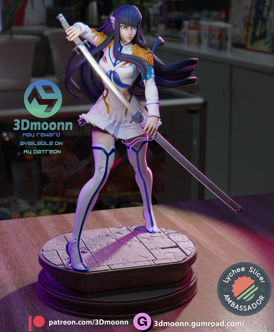 Satsuki Kiryuin (Kill la Kill) - 3d Printed 1:6 model kit (Fan Art)