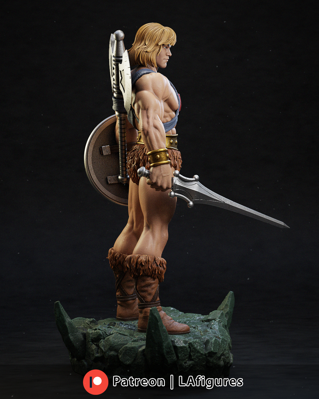 He-Man Statue (Fan Art) 10 or 12 scale 220mm - 3D Print