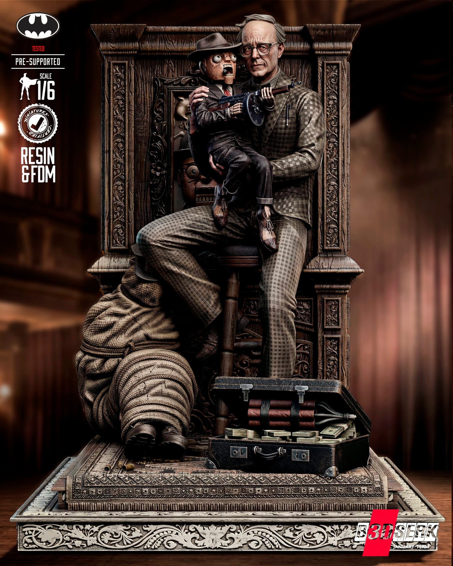 Scarface and Ventriloquist - Sculpt - 6 or 12 scale - 3D Model Kit - Fan Art