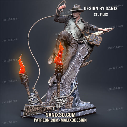 Indiana Jones  3D Printed model (1/10 scale) - Fan Art (Sanix)