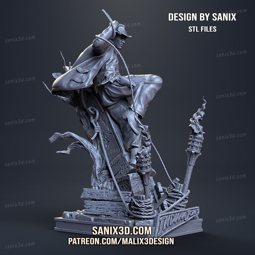 Indiana Jones  3D Printed model (1/10 scale) - Fan Art (Sanix)