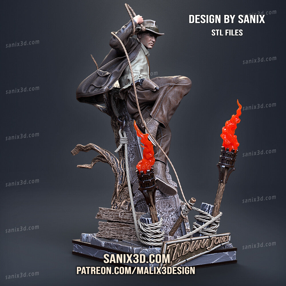Indiana Jones  3D Printed model (1/10 scale) - Fan Art (Sanix)