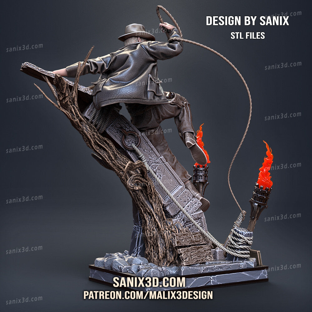 Indiana Jones  3D Printed model (1/10 scale) - Fan Art (Sanix)