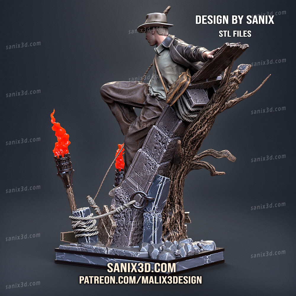 Indiana Jones  3D Printed model (1/10 scale) - Fan Art (Sanix)