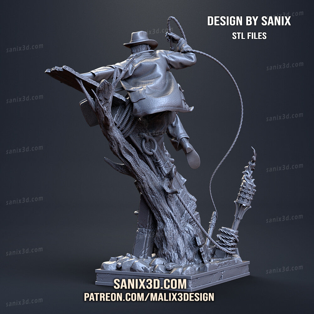 Indiana Jones  3D Printed model (1/10 scale) - Fan Art (Sanix)