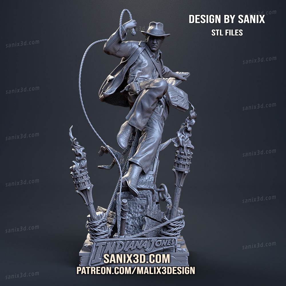 Indiana Jones  3D Printed model (1/10 scale) - Fan Art (Sanix)
