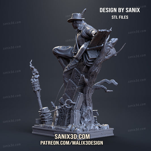 Indiana Jones  3D Printed model (1/10 scale) - Fan Art (Sanix)