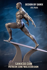 Silver Surfer (Fantastic 4) Statue -  3D Print - Fan Art - 10 scale