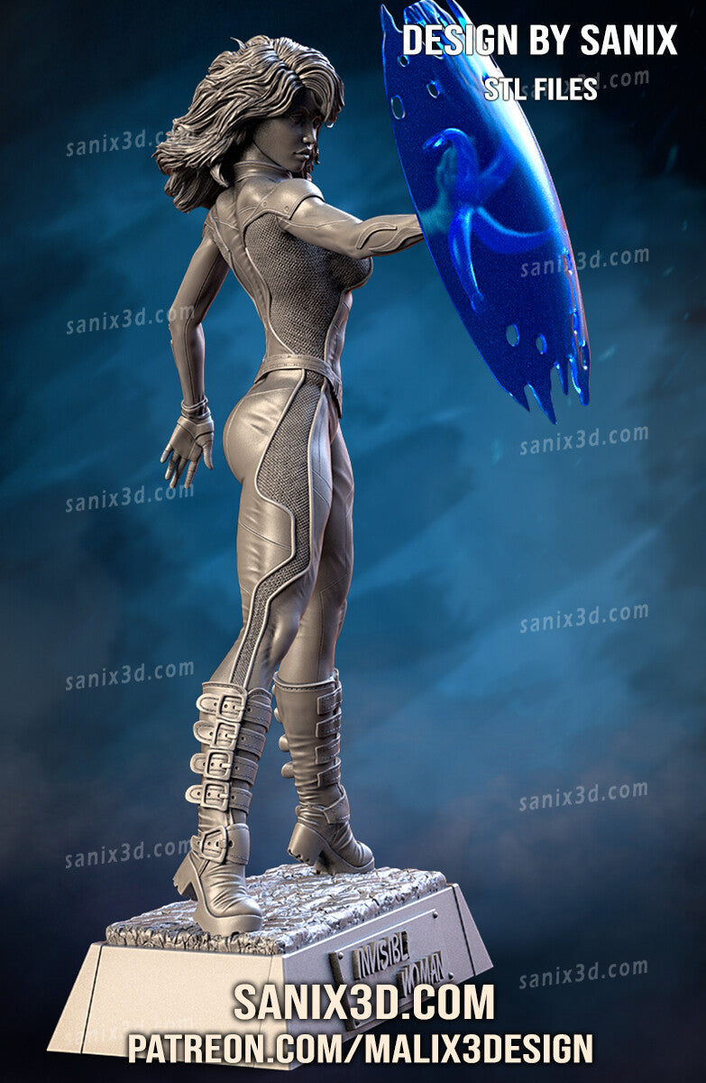 Invisible Woman (Fantastic 4) Statue -  3D Print - Fan Art - 10 scale