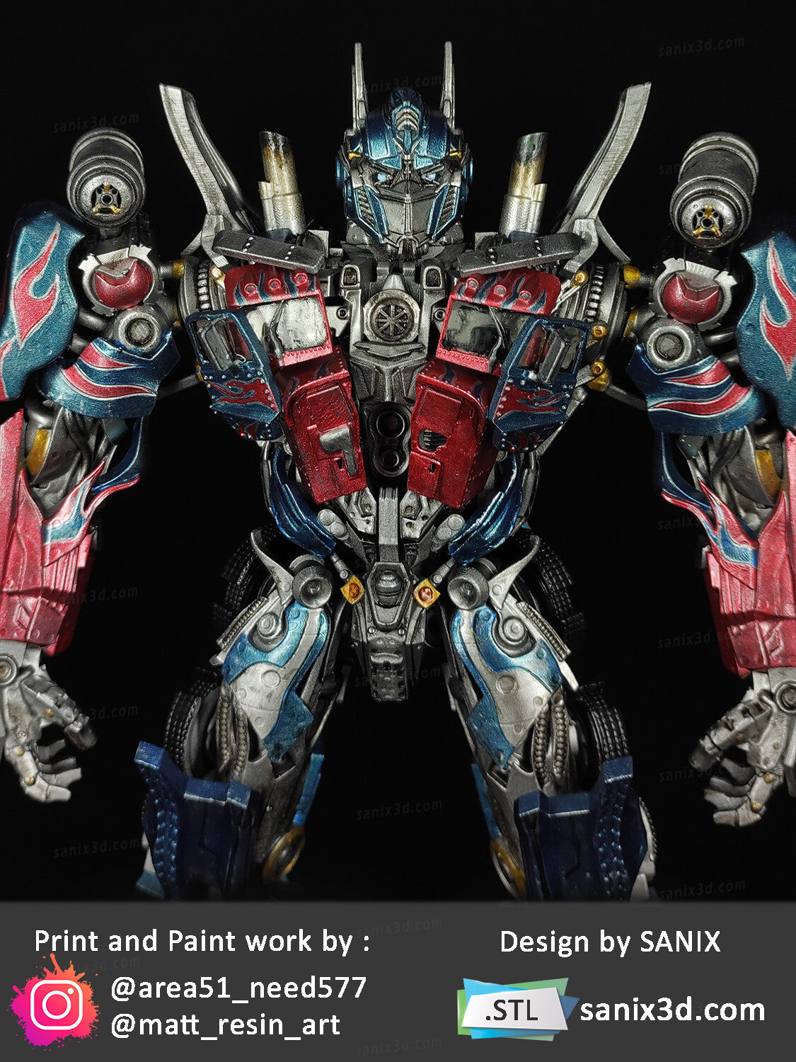 Optimus Prime (Transformers) Statue -  3D Print - Fan Art - 45 scale