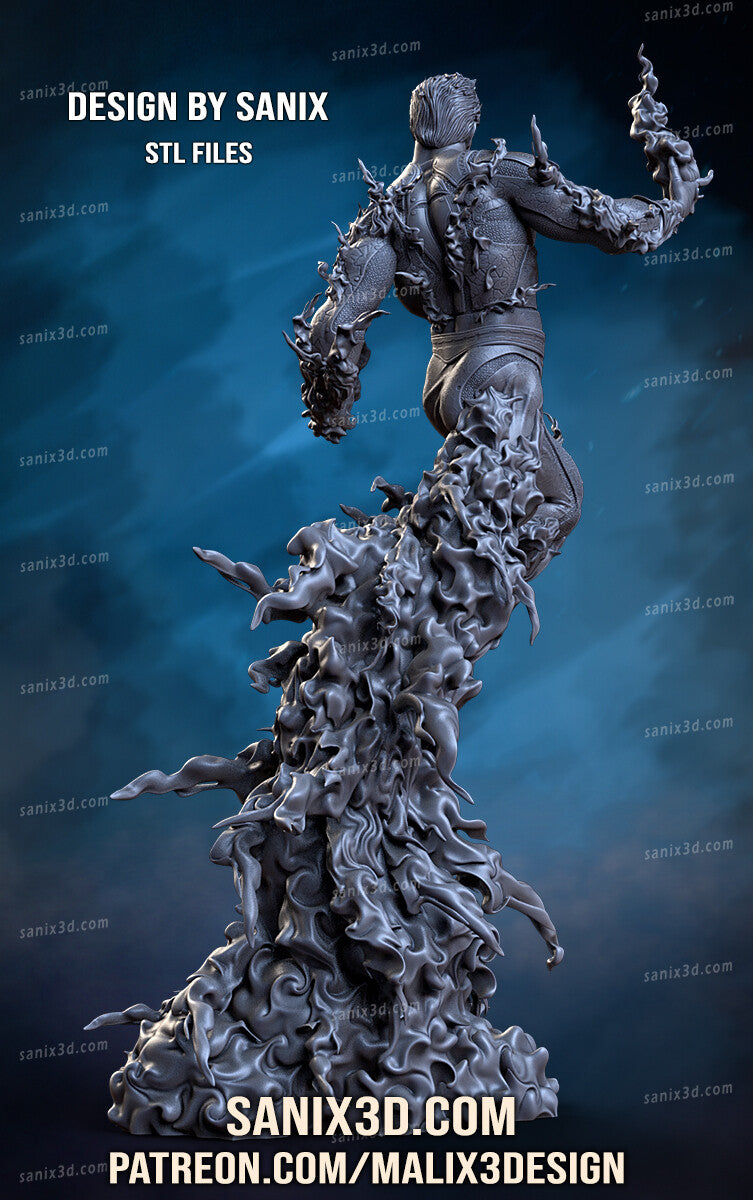 Human Torch (Fantastic 4) Statue -  3D Print - Fan Art - 10 scale