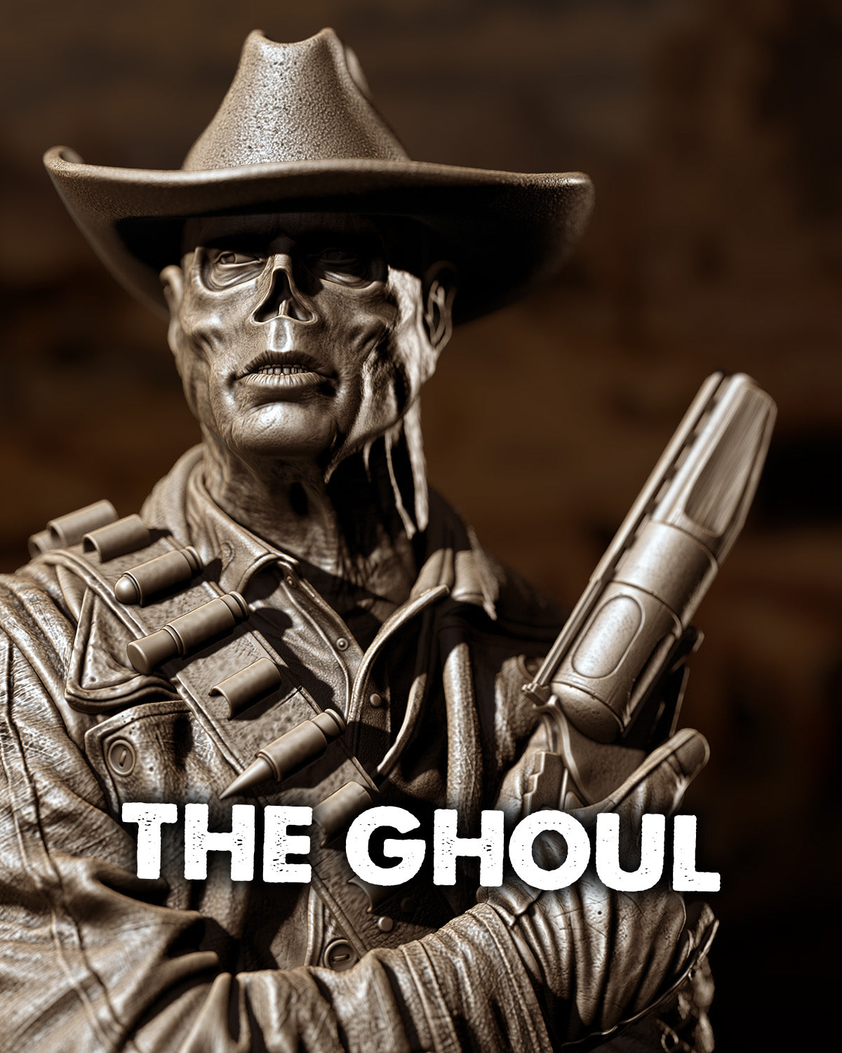 The Ghoul (Fallout) Bust - 272mm to 163mm 3D Print (Fan Art)