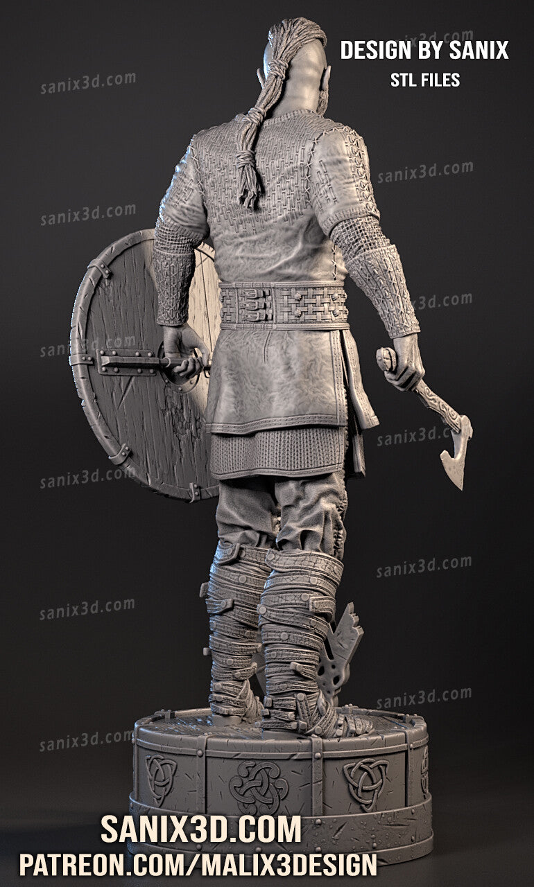 Ragnar(Vikings) 3D Print model - Fan Art - 8 scale model