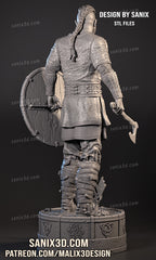 Ragnar(Vikings) 3D Print model - Fan Art - 8 scale model