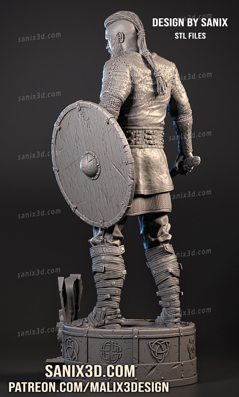 Ragnar(Vikings) 3D Print model - Fan Art - 8 scale model