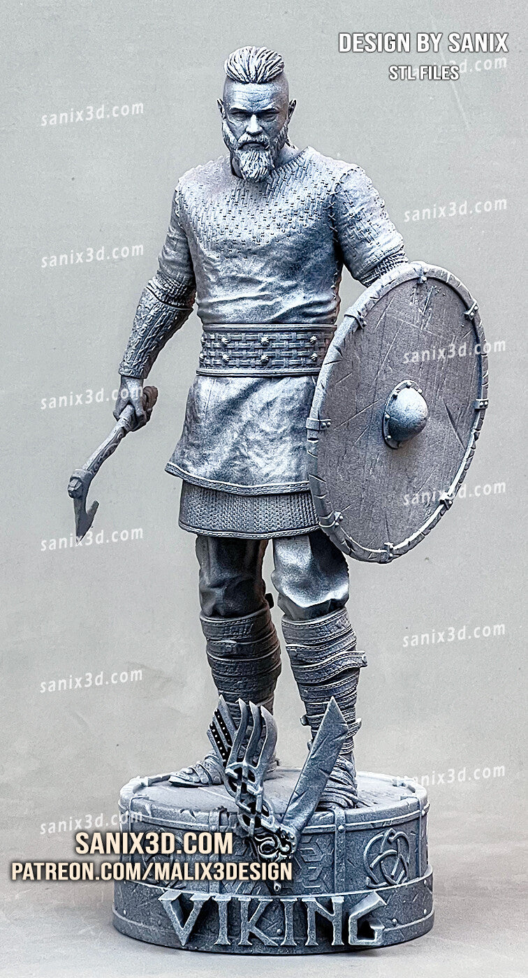 Ragnar(Vikings) 3D Print model - Fan Art - 8 scale model