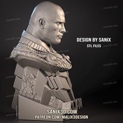 Black Adam (Dwayne Johnson) 3D Print model - Fan Art, 8 scale model