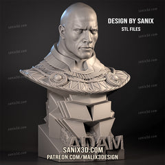 Black Adam (Dwayne Johnson) 3D Print model - Fan Art, 8 scale model