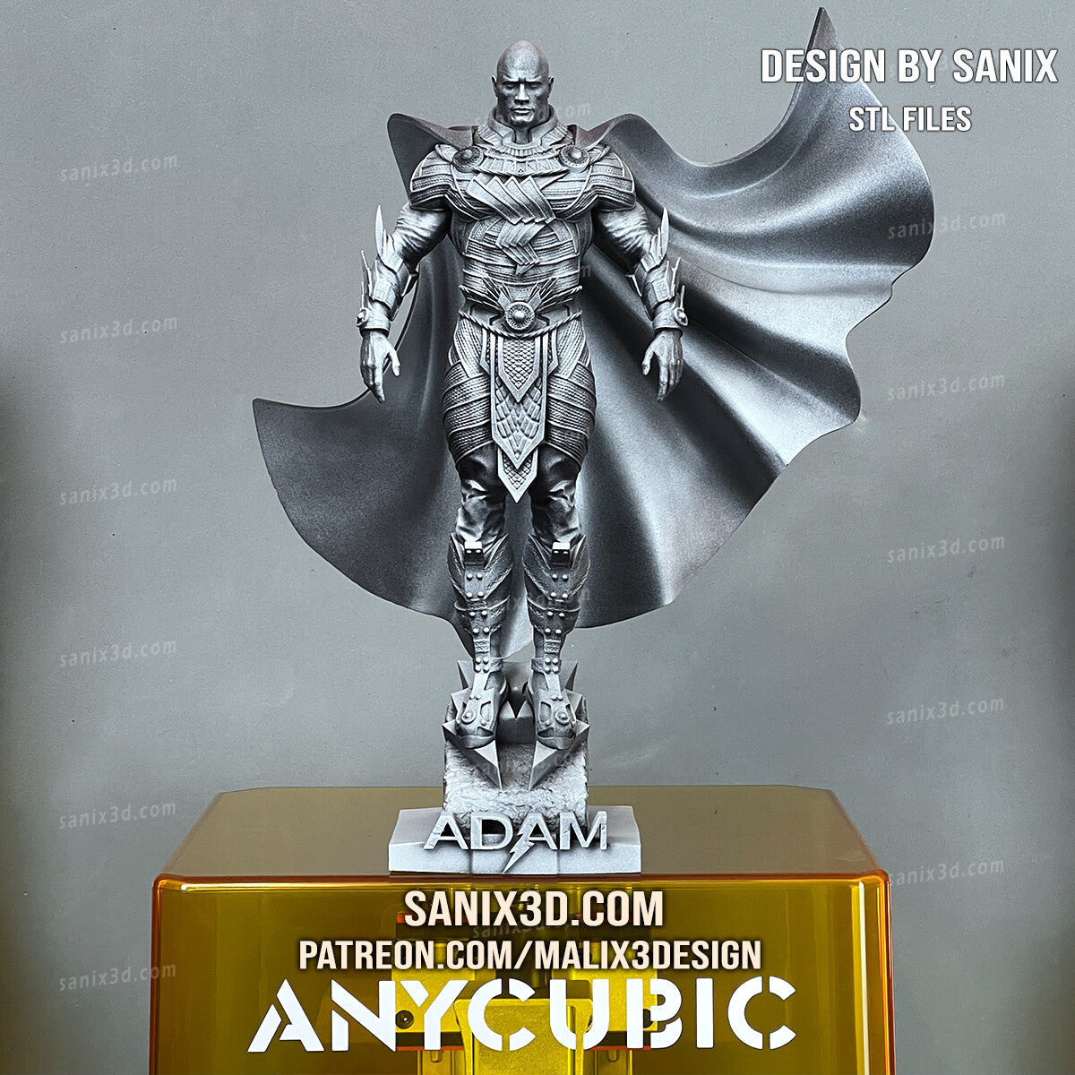 Black Adam (Dwayne Johnson) 3D Print model - Fan Art - 8 scale model