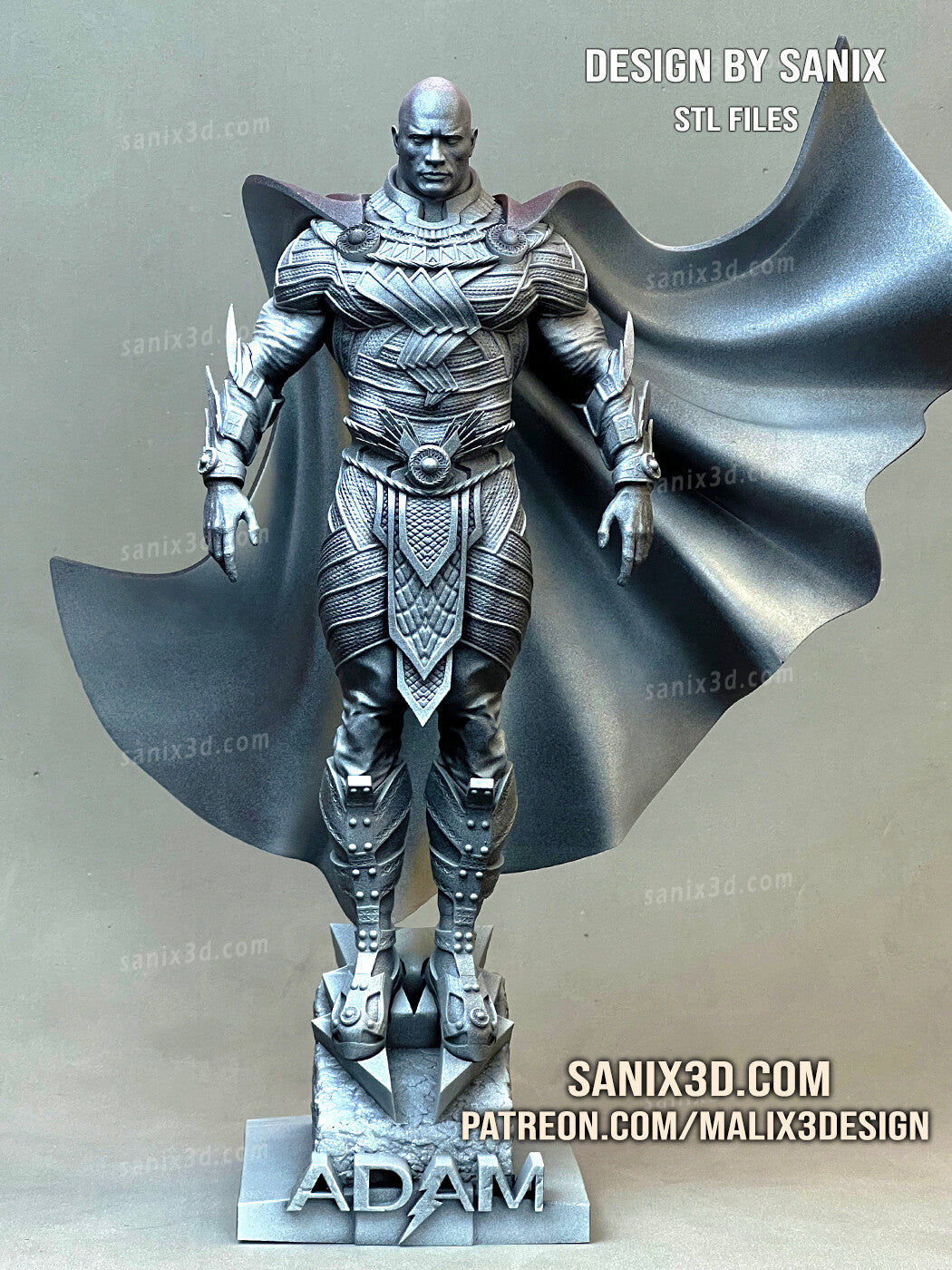 Black Adam (Dwayne Johnson) 3D Print model - Fan Art - 8 scale model