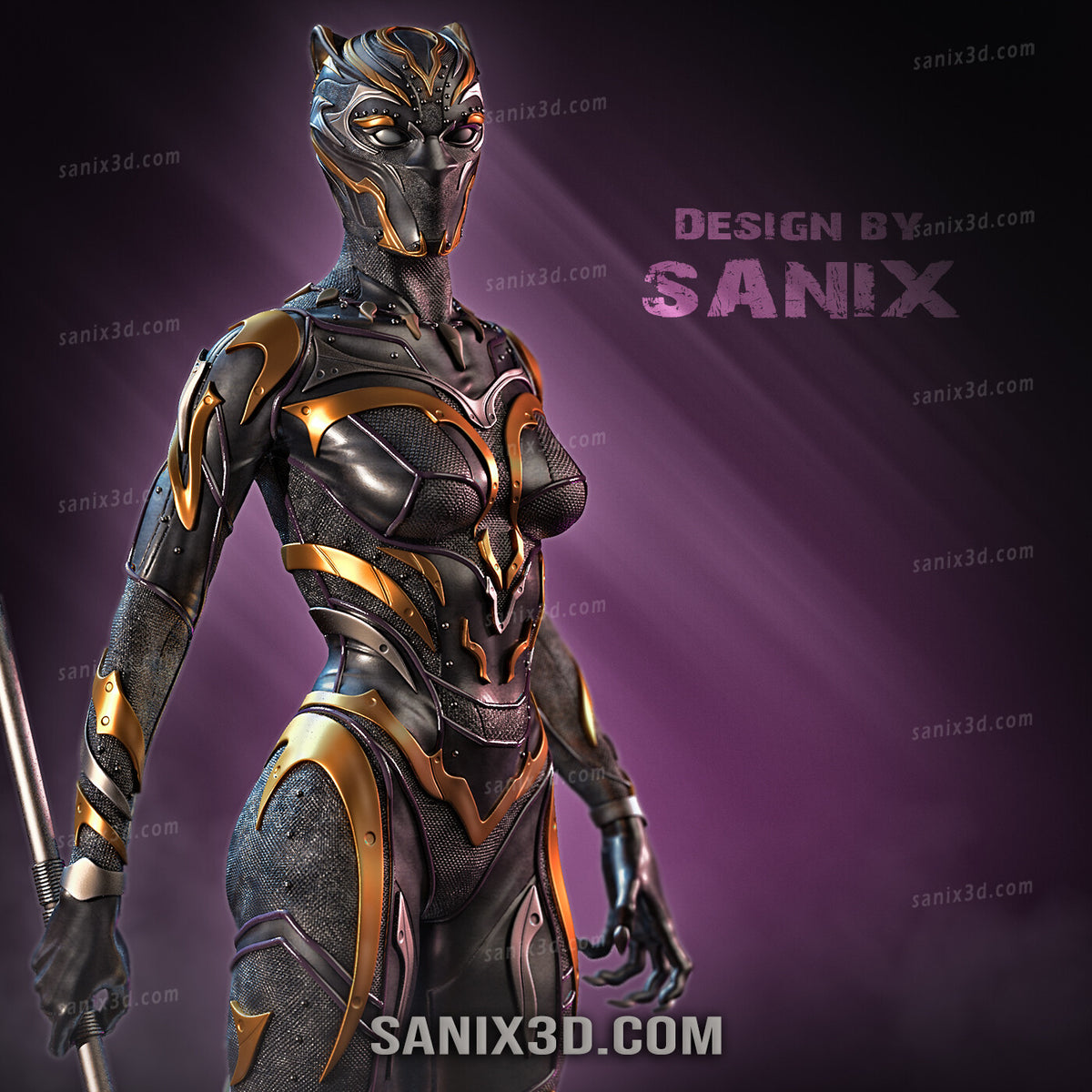 Black Panther (Wakanda) 3D Print model - Fan Art, 10 scale model kit