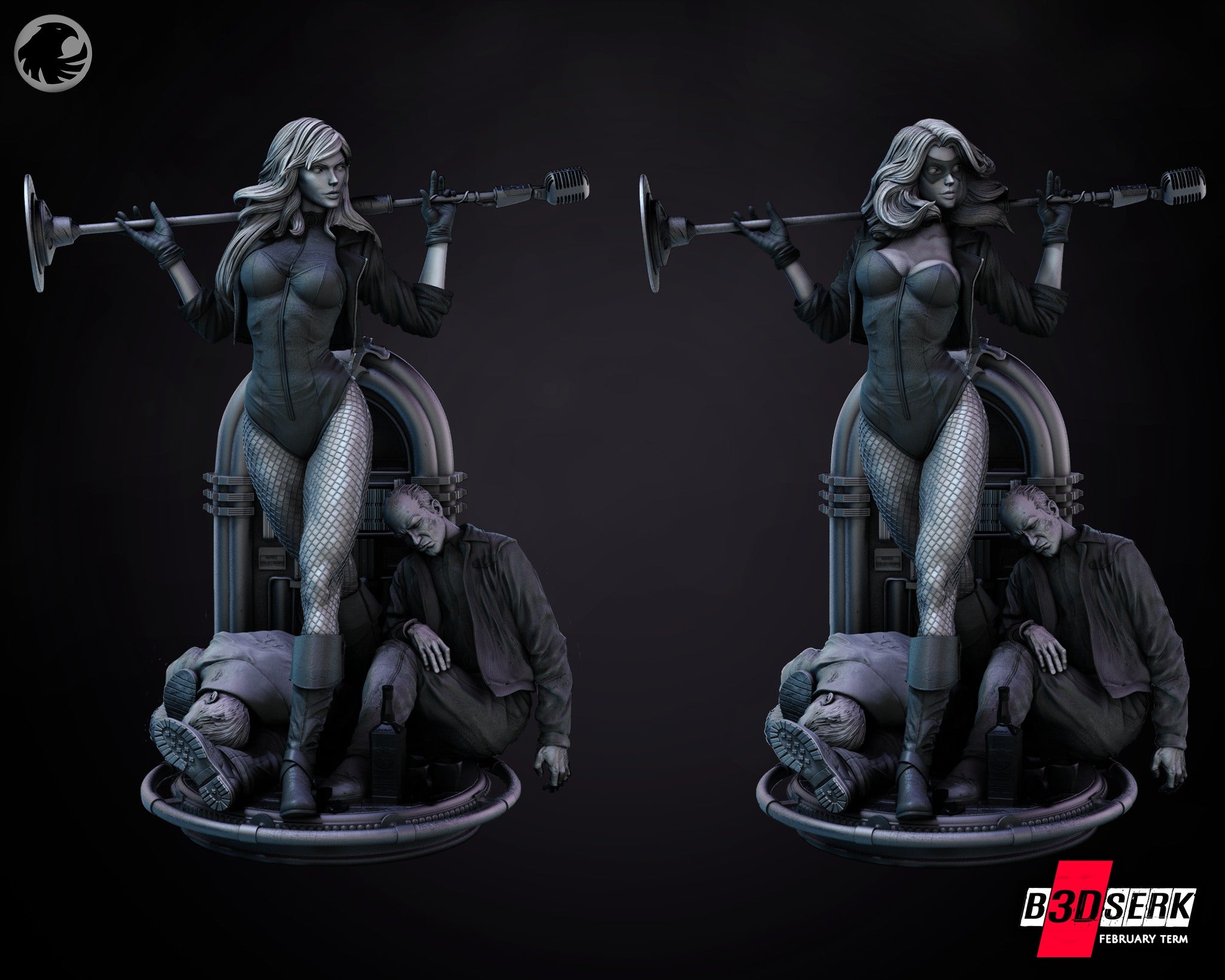 Black Canary (DC) Statue - 4 or 12 scale (480mm to 160mm) Fan Art - 3D Printed