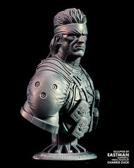 Solid Snake (Metal Gear Solid) Bust - 105mm to 211mm 3D Print (Fan Art)