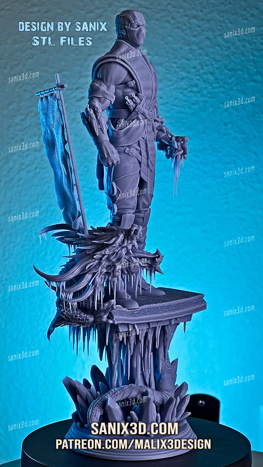 Sub-Zero (Mortal Kombat) 3D Print model - Fan Art, 10 scale model kit